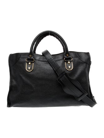 Balenciaga Leather Motocross City Metallic Edge