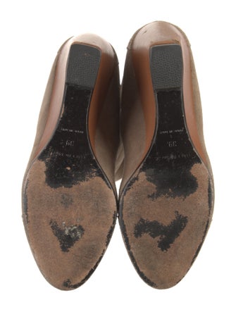 Balenciaga Suede Scalloped Accent Boots