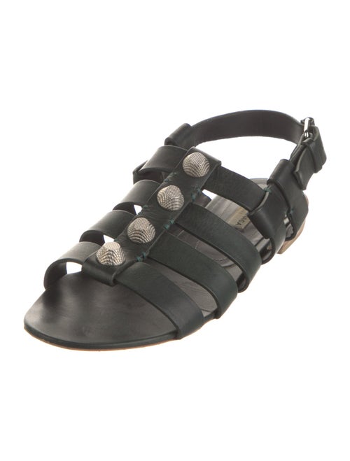 Balenciaga Leather Studded Accents Gladiator Sandals