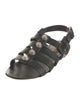 Balenciaga Leather Studded Accents Gladiator Sandals