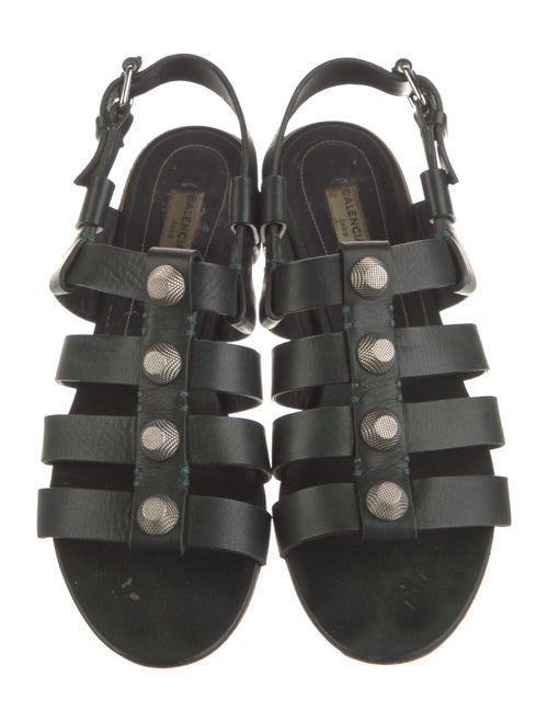 Balenciaga Leather Studded Accents Gladiator Sandals