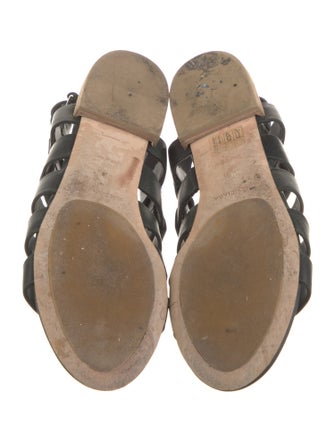 Balenciaga Leather Studded Accents Gladiator Sandals