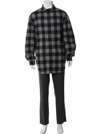 Balenciaga 2019 Plaid Print Shirt
