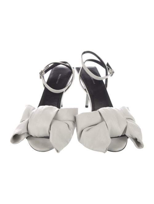 Balenciaga Leather Bow Accents Sandals
