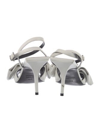 Balenciaga Leather Bow Accents Sandals