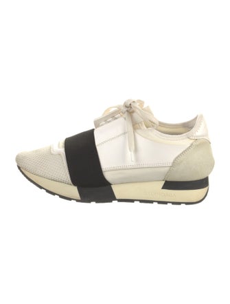 Balenciaga Leather Colorblock Pattern Athletic Sneakers