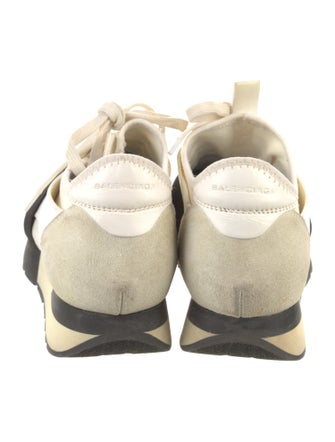 Balenciaga Leather Colorblock Pattern Athletic Sneakers