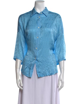 Balenciaga 2019 Silk Button-Up Top