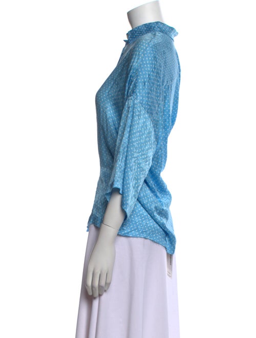 Balenciaga 2019 Silk Button-Up Top