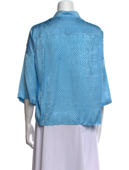 Balenciaga 2019 Silk Button-Up Top