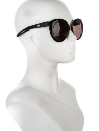 Balenciaga Round Mirrored Sunglasses