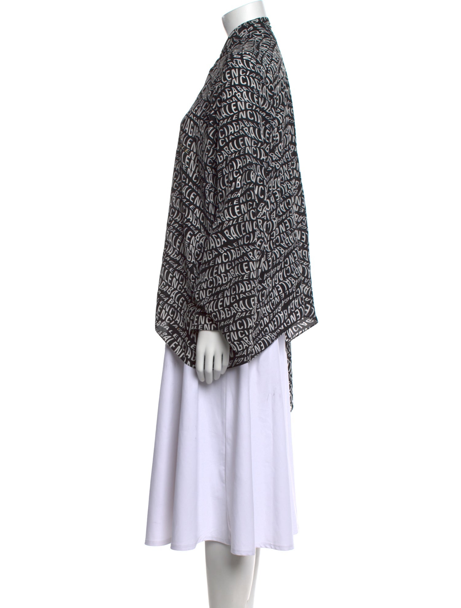Balenciaga Silk Printed Tunic