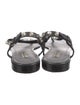 Balenciaga Leather Studded Accents T-Strap Sandals