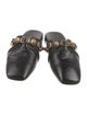 Balenciaga Leather Studded Accents Mules