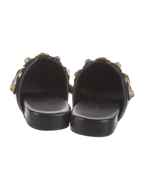 Balenciaga Leather Studded Accents Mules