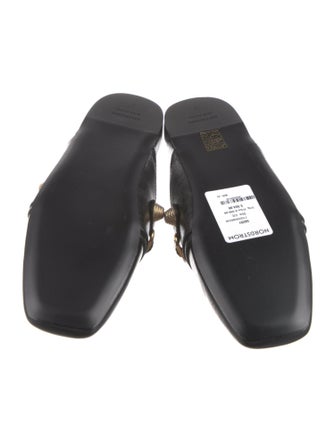 Balenciaga Leather Studded Accents Mules