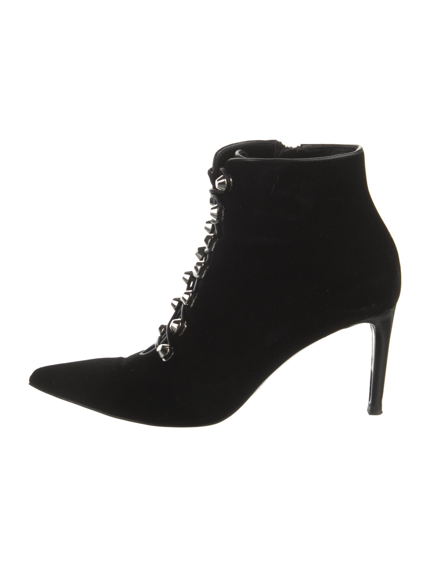 Balenciaga Velvet Lace-Up Boots