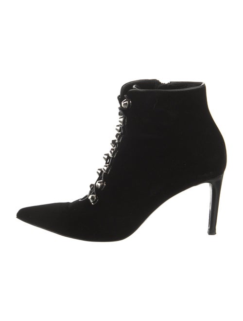 Balenciaga Velvet Lace-Up Boots