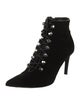 Balenciaga Velvet Lace-Up Boots