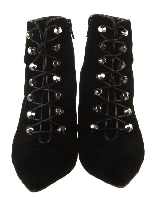 Balenciaga Velvet Lace-Up Boots