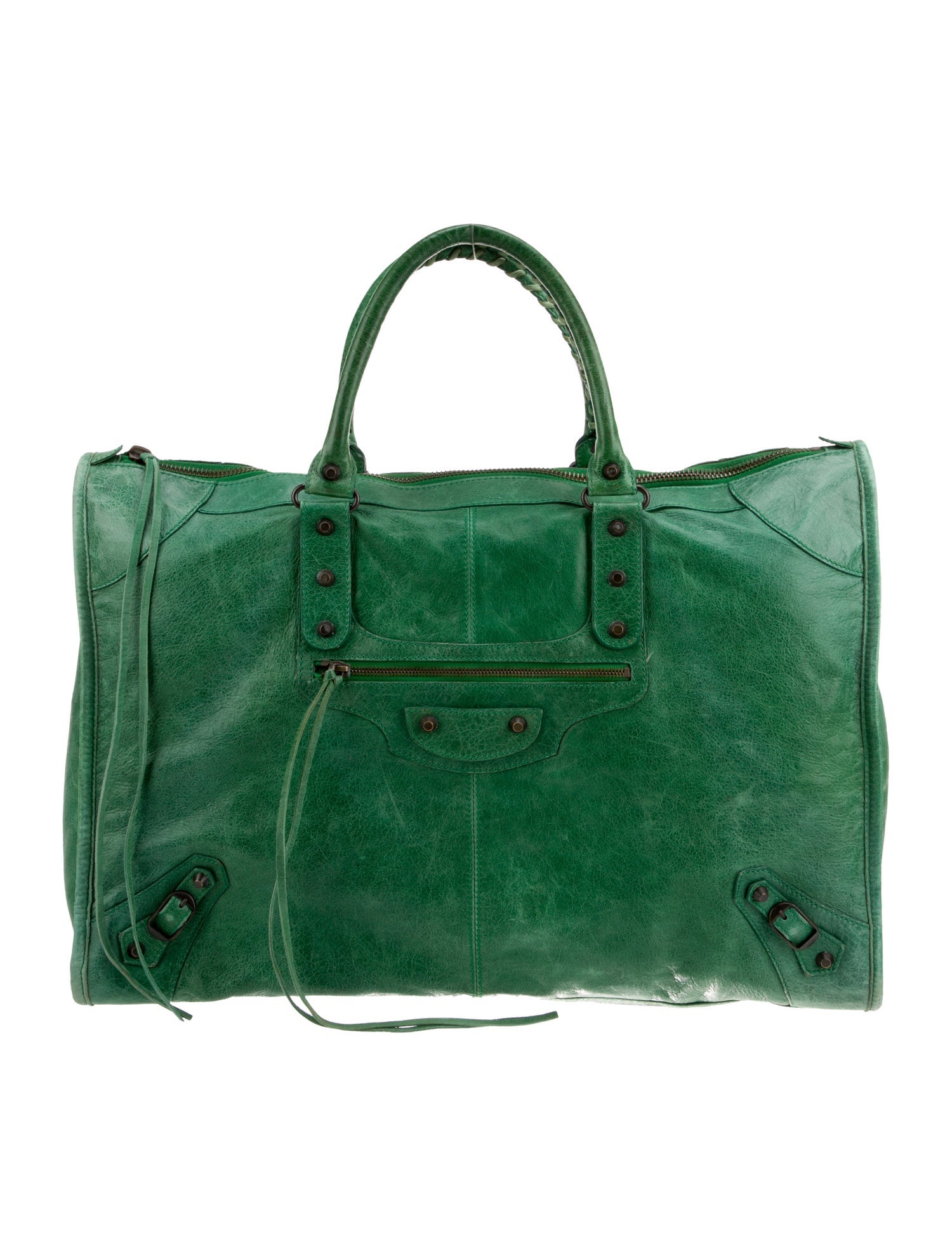 Balenciaga Leather Weekender Bag