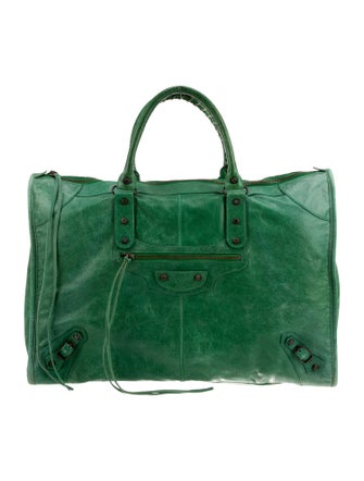 Balenciaga Leather Weekender Bag