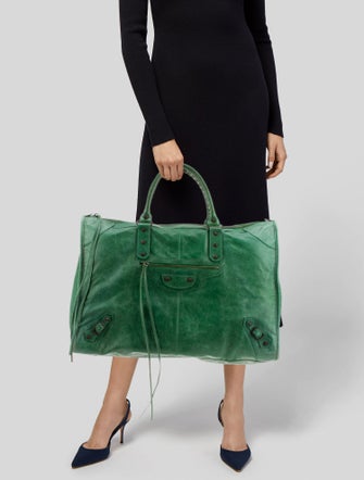 Balenciaga Leather Weekender Bag