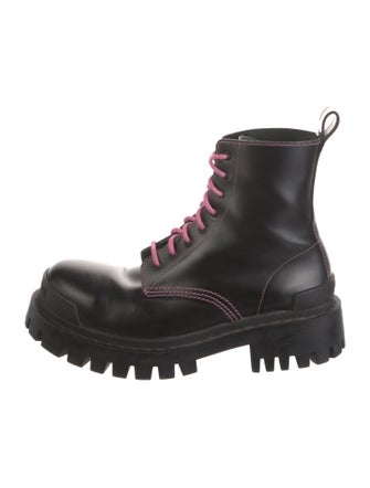 Balenciaga Strike Leather Combat Boots