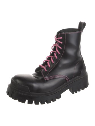Balenciaga Strike Leather Combat Boots
