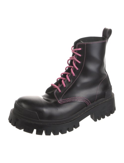 Balenciaga Strike Leather Combat Boots