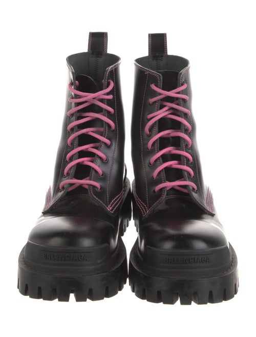 Balenciaga Strike Leather Combat Boots