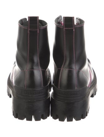 Balenciaga Strike Leather Combat Boots