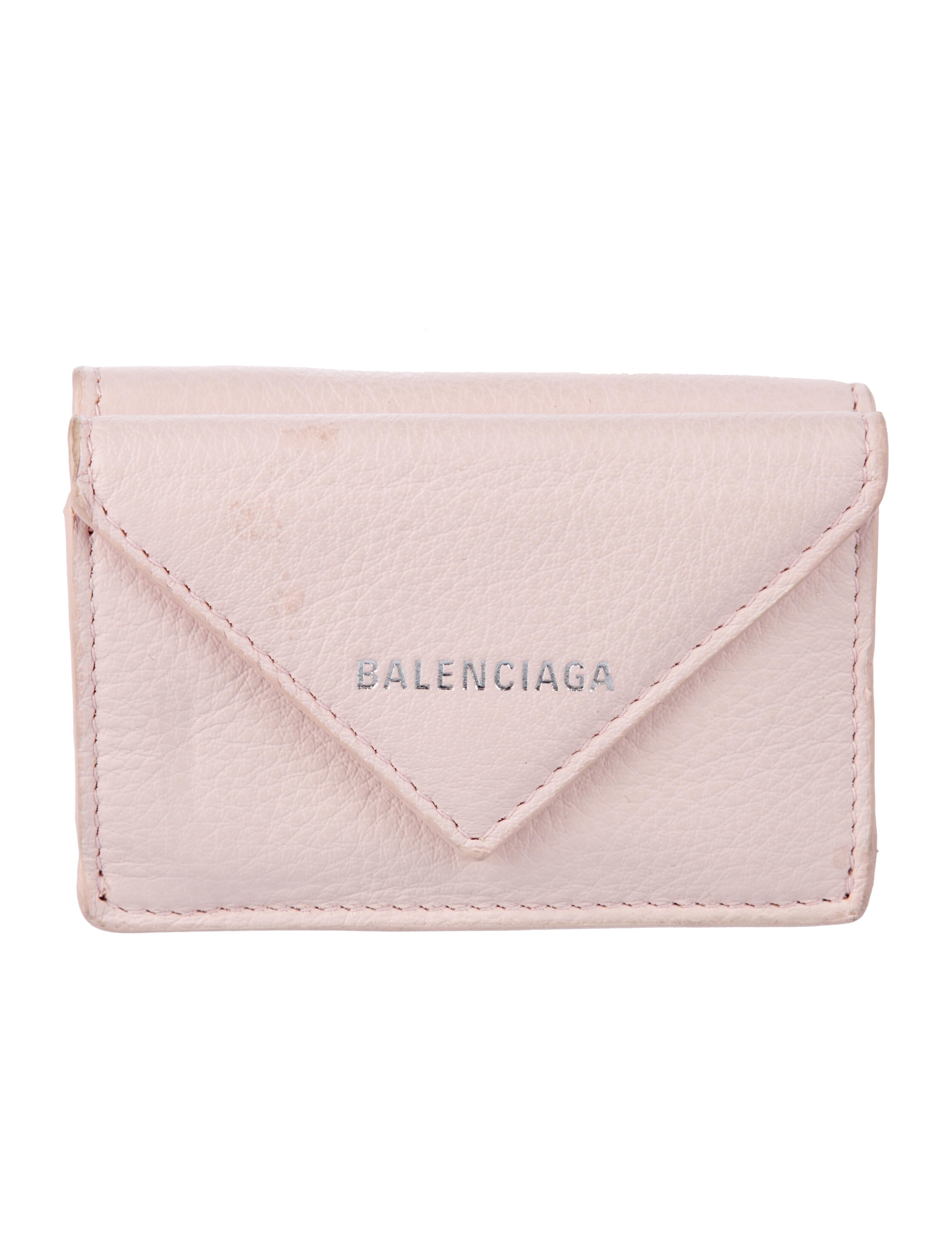 Balenciaga Mini Papier Leather Compact Wallet