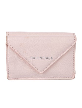 Balenciaga Mini Papier Leather Compact Wallet