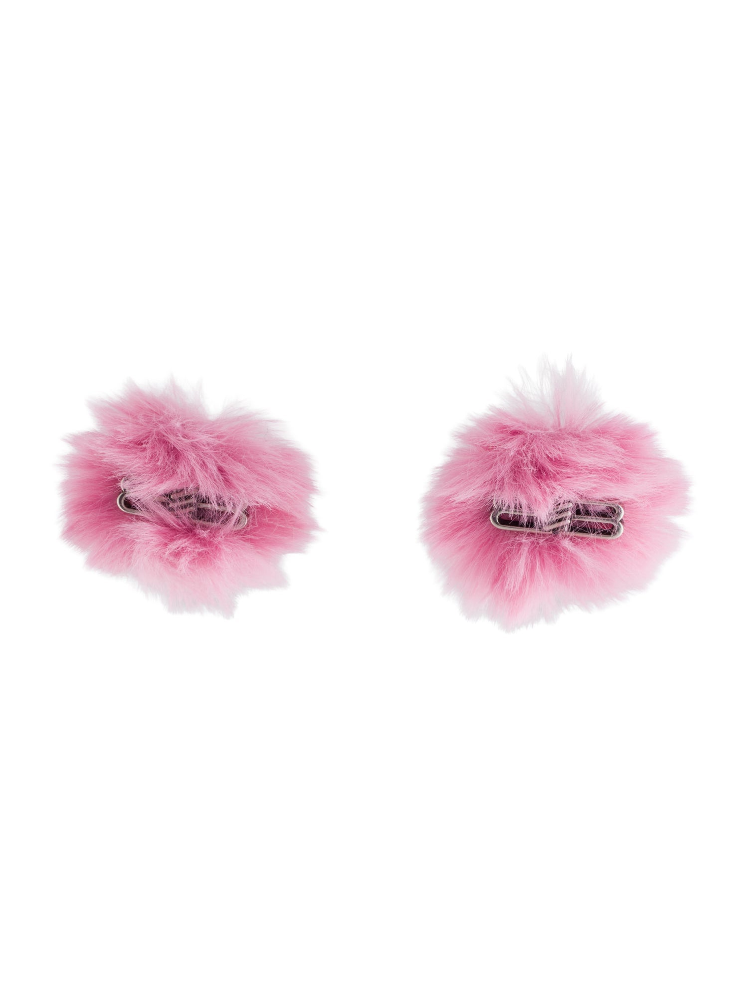 Balenciaga BB Icon Shearling Clip-On Earrings