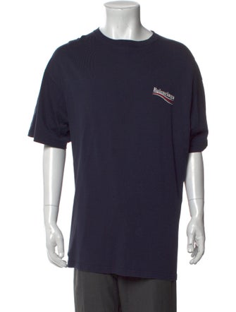 Balenciaga Graphic Print Crew Neck T-Shirt