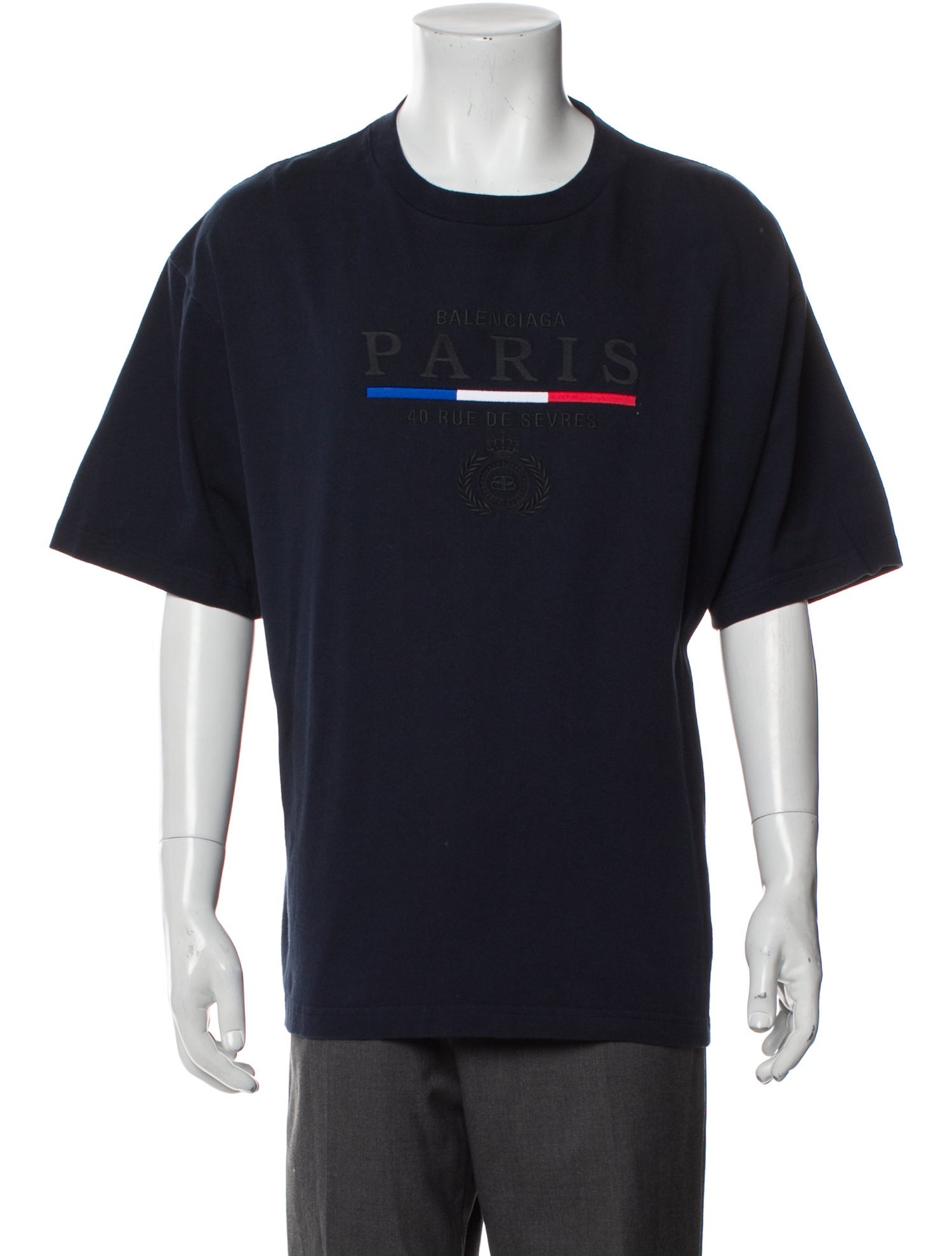 Balenciaga Graphic Print Crew Neck T-Shirt