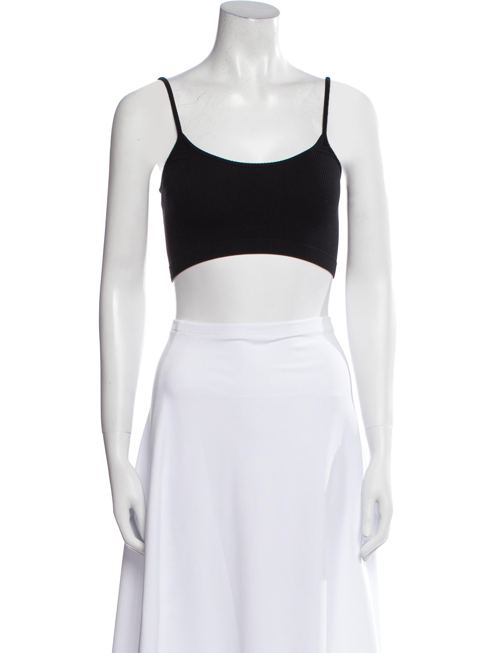 Balenciaga Square Neckline Sleeveless Crop Top