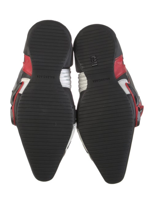 Balenciaga Leather Colorblock Pattern Boots