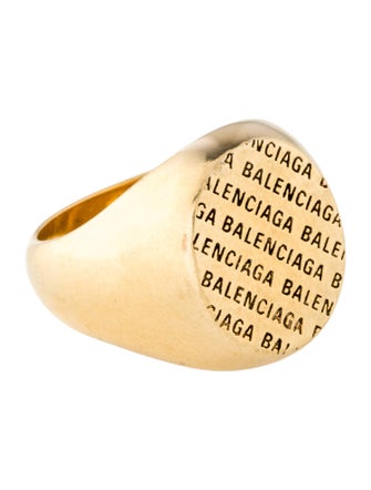 Balenciaga Logo Signet Ring