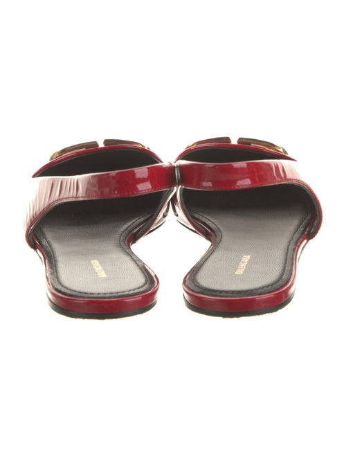 Balenciaga Knife Patent Leather Slingback Flats