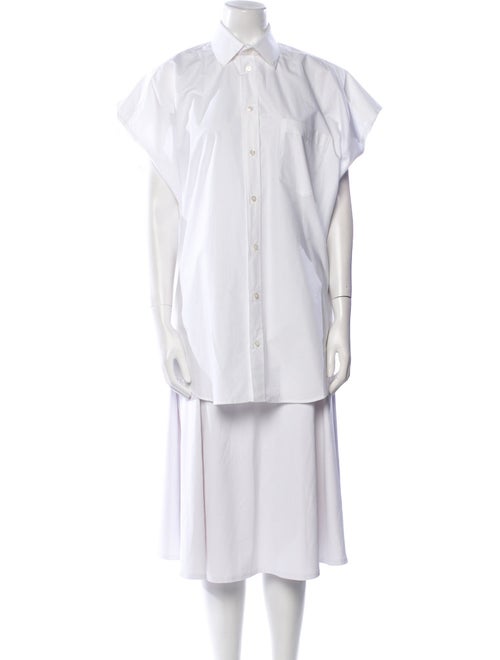 Balenciaga 2023 Short Sleeve Button-Up Top