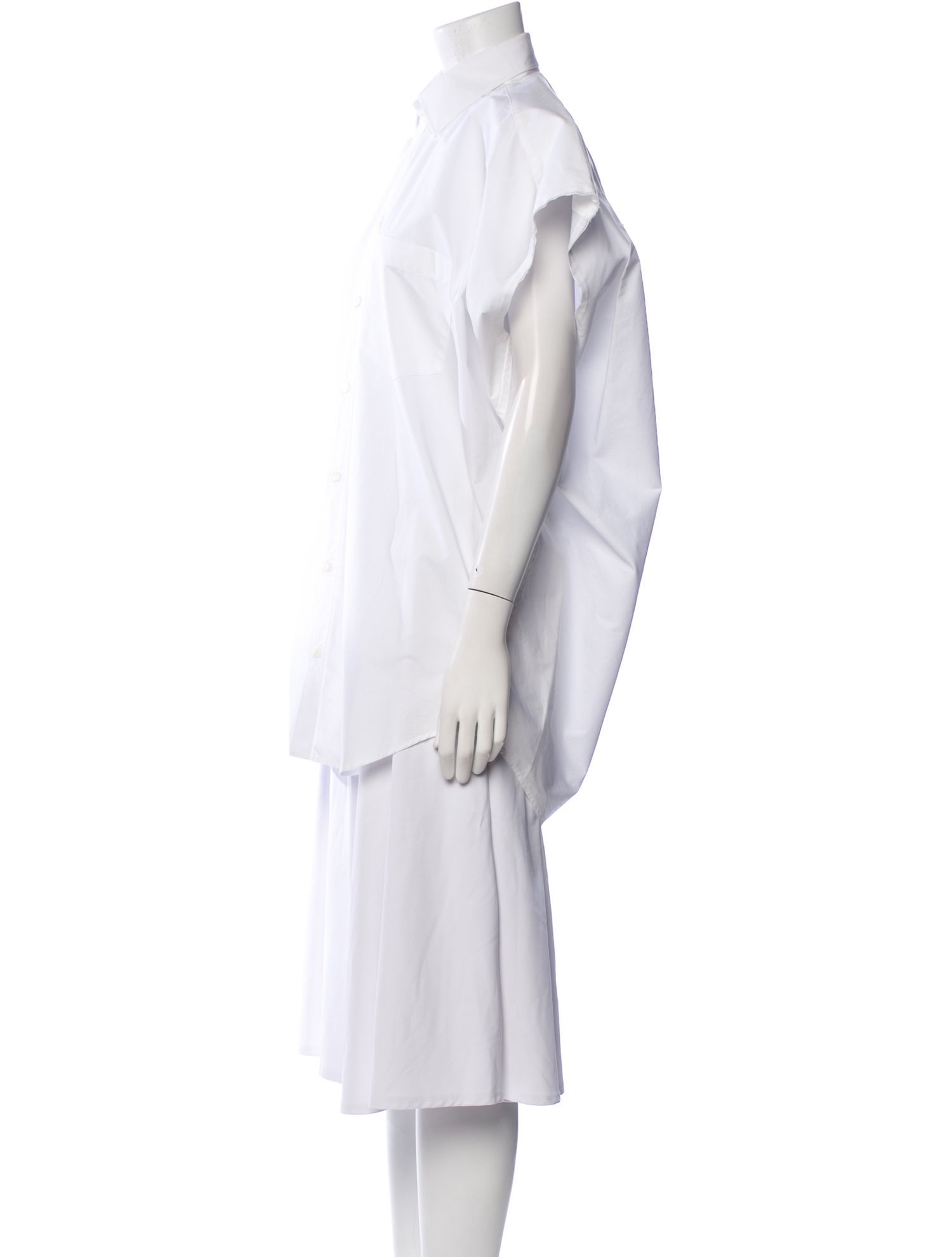 Balenciaga 2023 Short Sleeve Button-Up Top