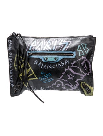 Balenciaga Leather Motocross Pouch