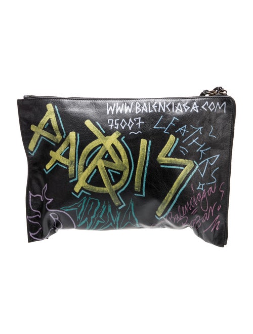 Balenciaga Leather Motocross Pouch