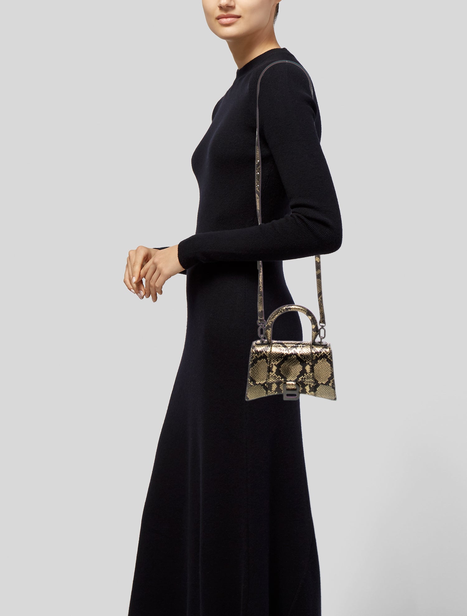 Balenciaga Embossed Leather Hourglass XS