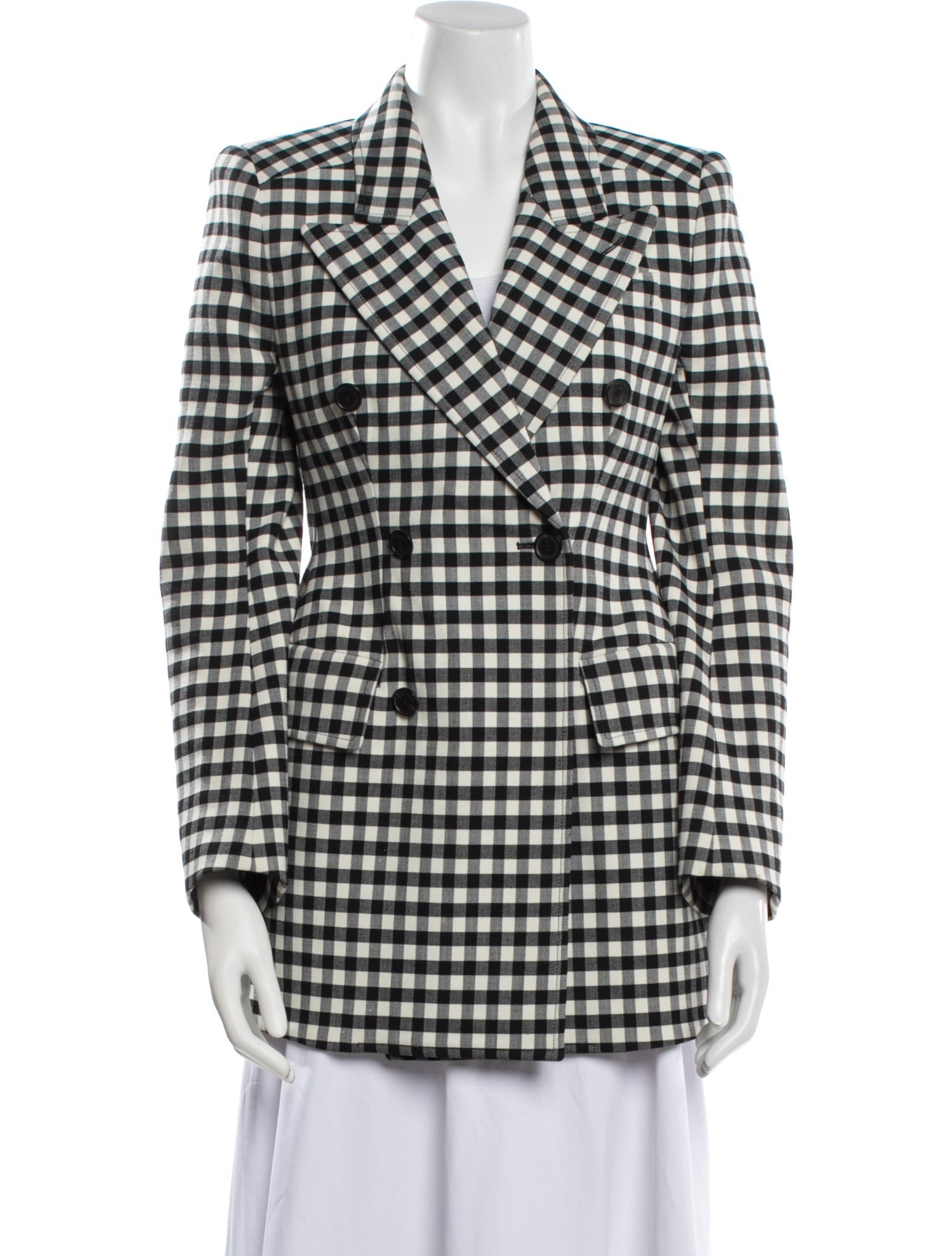 Balenciaga 2018 Plaid Print Blazer