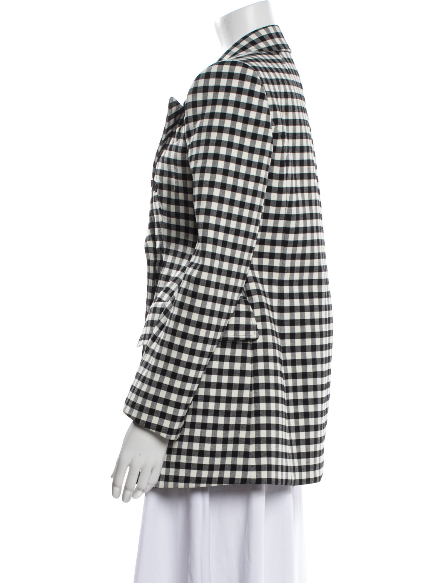 Balenciaga 2018 Plaid Print Blazer