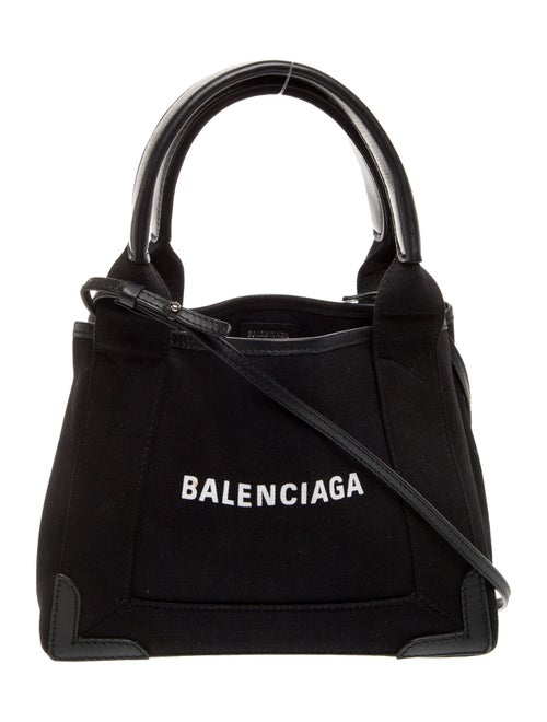 Balenciaga Canvas Navy Cabas XS
