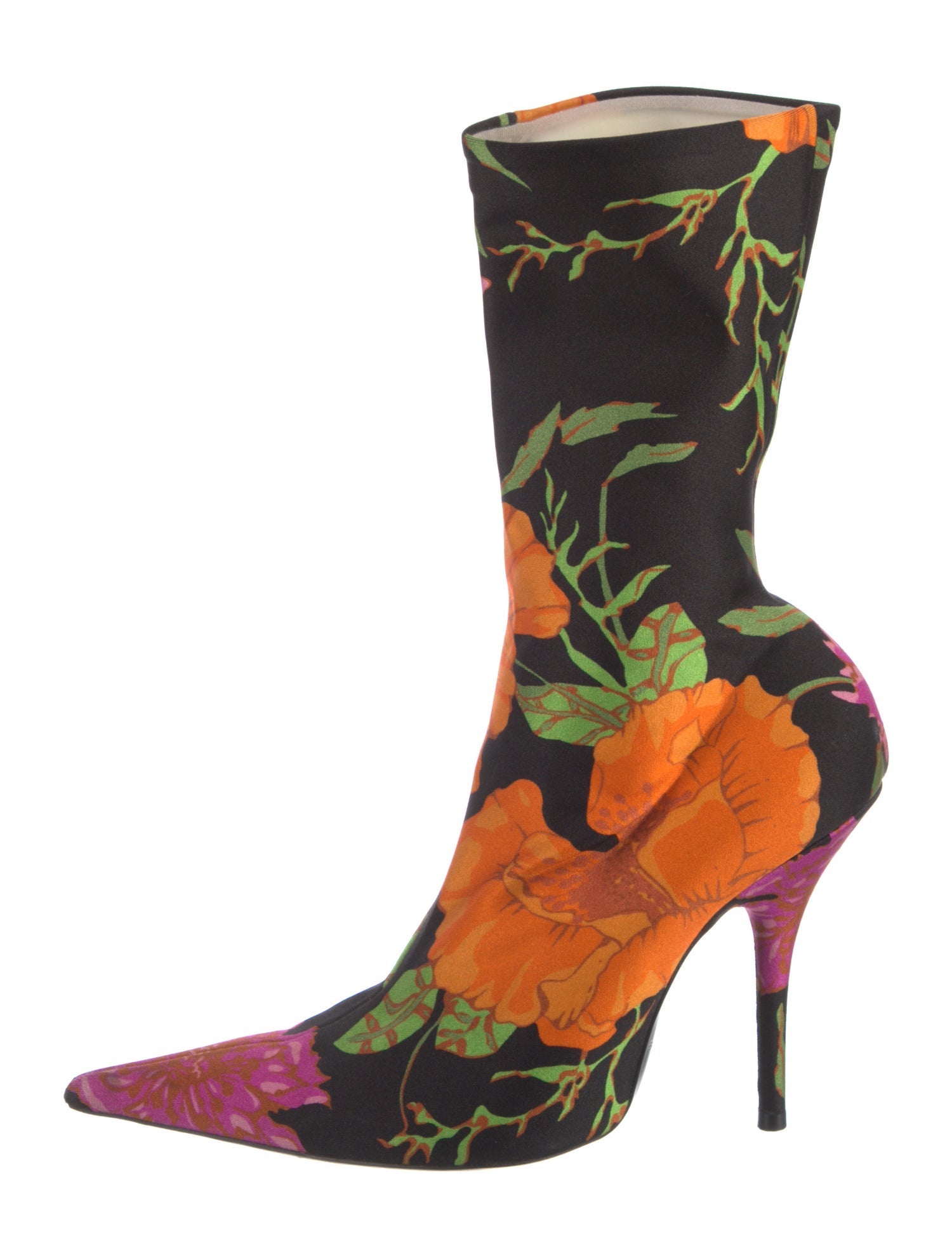 Balenciaga Floral Print Sock Boots